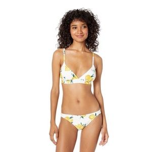 Kate Spade Lemon-print Classic Hipster Swim Bikini Bottoms XL